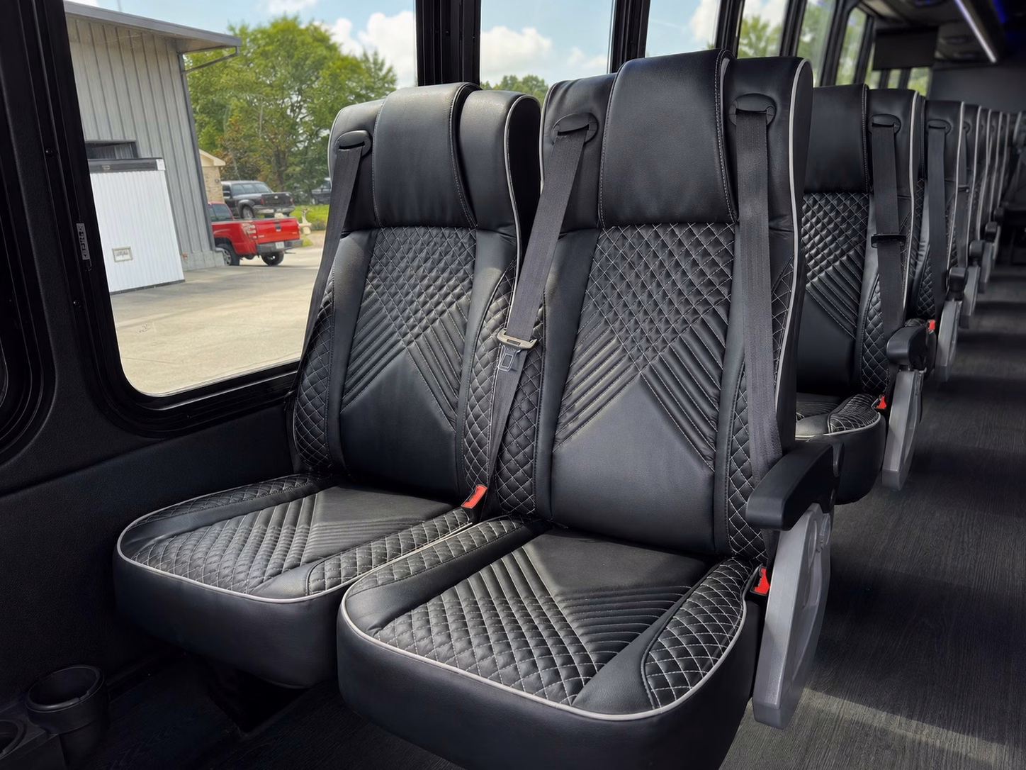 56 passenger charter bus inside